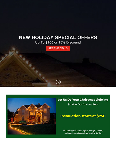Let us do your Christmas Lighting
