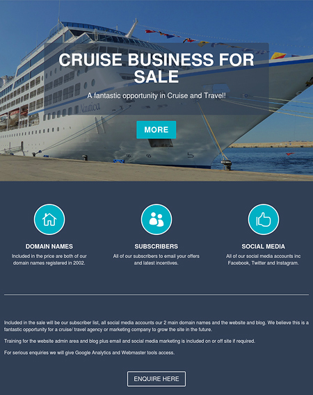 Cruise Business for Sale